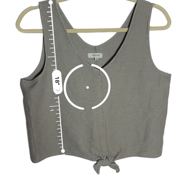 Madewell Tie-Front Tank Top in Tan, Large - Picture 8 of 8